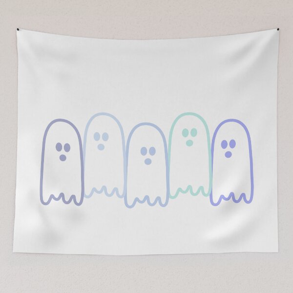 Item preview, Minimalist Cool Pastel Spooky Ghosts Retro Halloween Kawaii Spirits designed and sold by Aesthetic Crew.