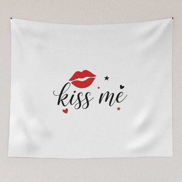 Item preview, Kiss Me Red Lips Script Shirt designed and sold by serip3002.