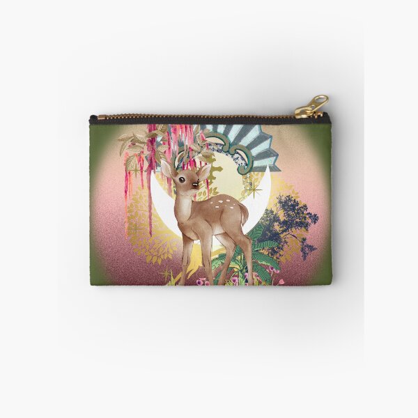 Item preview, Deer Pastel Vintage Moon Collage with Floral elements  designed and sold by mooncakekaro.