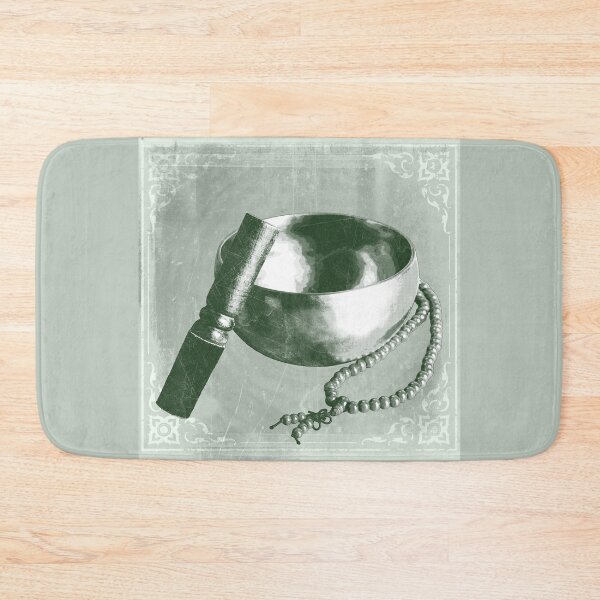 Item preview, Forest Green Tibetan Singing Bowl with Mallet and Mala Beads designed and sold by Ghoul Enterprises.