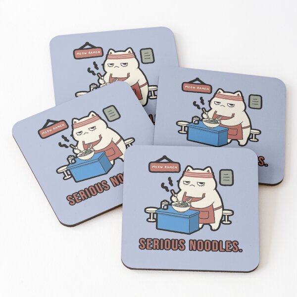 Item preview, Serious Noodles – Funny Cat Ramen Chef Cute Japanese Food designed and sold by Mousy17.