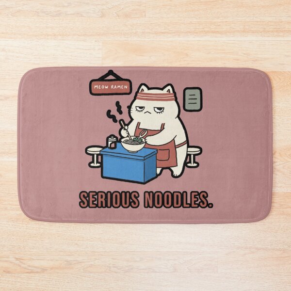 Item preview, Serious Noodles – Funny Cat Ramen Chef Cute Japanese Food designed and sold by Mousy17.