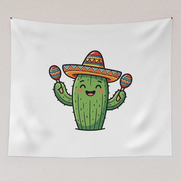 Item preview, Funny Saguaro Cactus Wearing Sombrero designed and sold by YNAMREG.