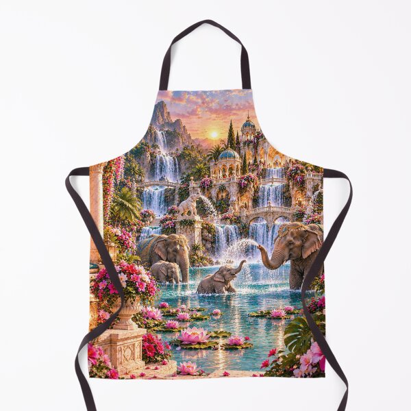 Item preview, Elephant Waterfall Kingdom designed and sold by AnjaSarahArt.