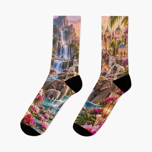 Item preview, Elephant Waterfall Kingdom designed and sold by AnjaSarahArt.