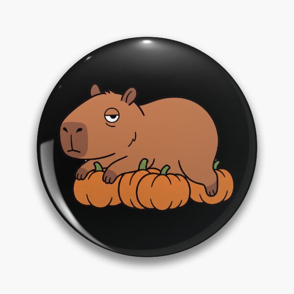 Item preview, Halloween Capybara on Pumpkins. Cute Funny Capybara Halloween Design designed and sold by Sir Capy B.