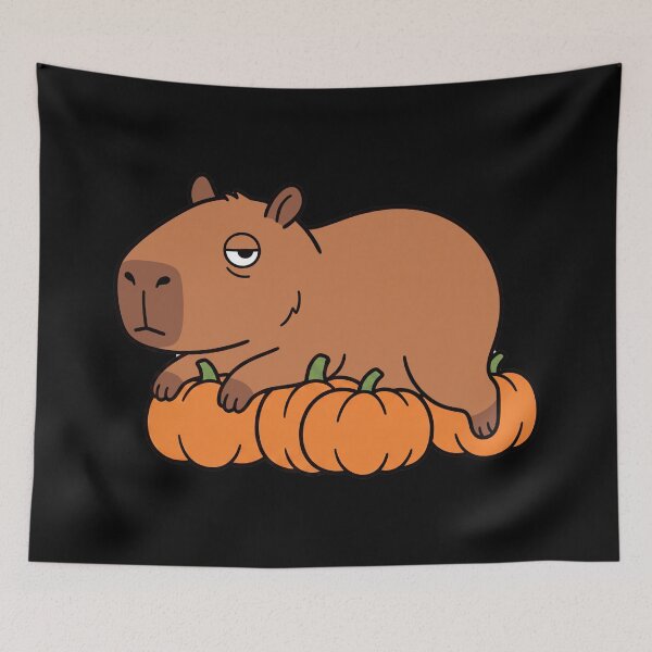 Item preview, Halloween Capybara on Pumpkins. Cute Funny Capybara Halloween Design designed and sold by Sir Capy B.