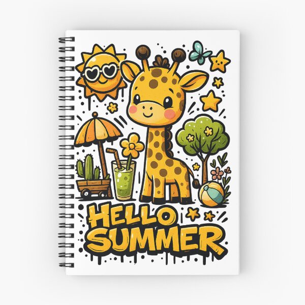 Item preview, Hello Summer — Cute Giraffe Beach Scene designed and sold by Sommium .