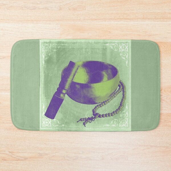Item preview, Violet and Green Tibetan Singing Bowl with Mallet and Mala Beads designed and sold by Ghoul Enterprises.