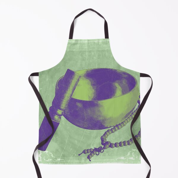 Item preview, Violet and Green Tibetan Singing Bowl with Mallet and Mala Beads designed and sold by Ghoul Enterprises.