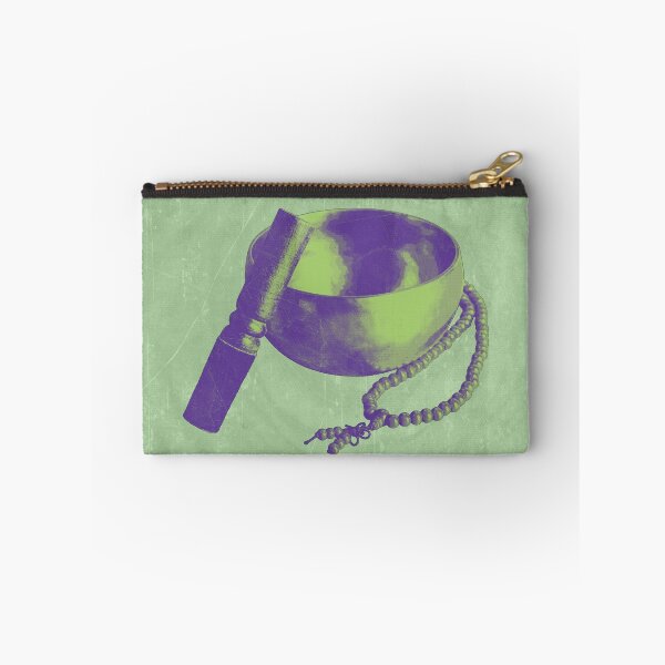 Item preview, Violet and Green Tibetan Singing Bowl with Mallet and Mala Beads designed and sold by Ghoul Enterprises.