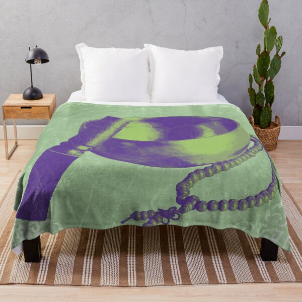 Item preview, Violet and Green Tibetan Singing Bowl with Mallet and Mala Beads designed and sold by Ghoul Enterprises.