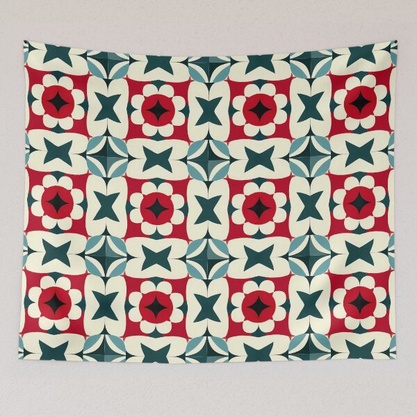 Item preview, Retro Mid-Century Modern Geometric Starburst - Mosaic Tile Pattern designed and sold by UniqueDesign751.