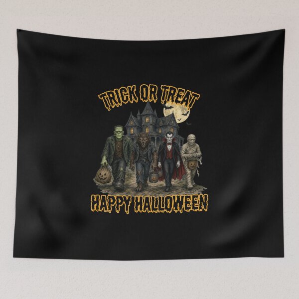 Item preview, Vintage Monster Trick or Treat Halloween Crew designed and sold by Classic Chaos Creations.