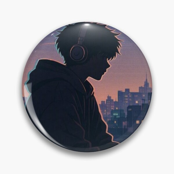 Item preview, Lo-Fi Chill Boy in City Sunset | Aesthetic Synthwave Lofi Boy | Late Night Coffee Vibes designed and sold by everyone cloth house.