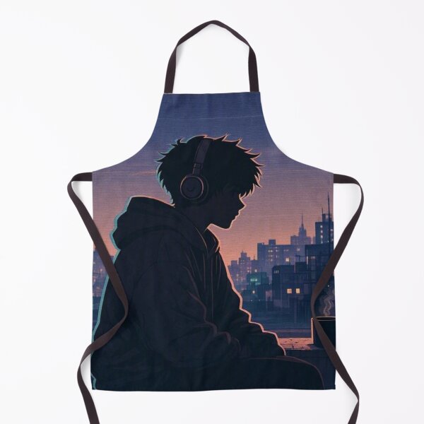 Item preview, Lo-Fi Chill Boy in City Sunset | Aesthetic Synthwave Lofi Boy | Late Night Coffee Vibes designed and sold by everyone cloth house.