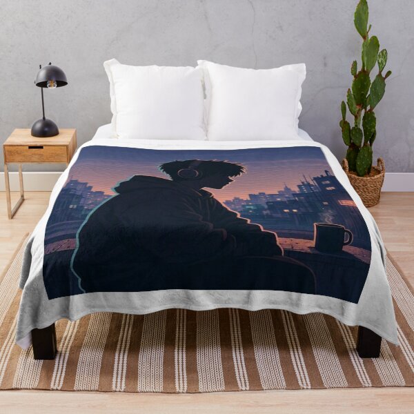 Item preview, Lo-Fi Chill Boy in City Sunset | Aesthetic Synthwave Lofi Boy | Late Night Coffee Vibes designed and sold by everyone cloth house.