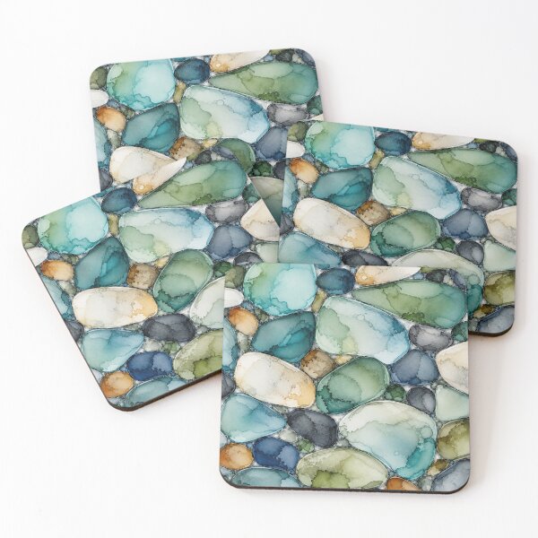 Item preview, Irish Sea Glass – Wild Atlantic Coast Ink Abstract designed and sold by newnomads-art.