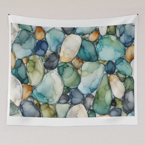 Item preview, Irish Sea Glass – Wild Atlantic Coast Ink Abstract designed and sold by newnomads-art.