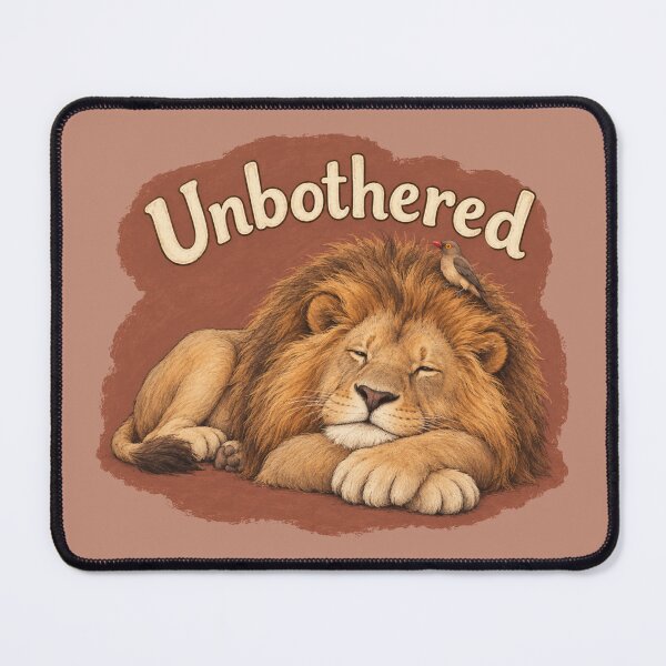 Item preview, Unbothered Lion and Oxpecker designed and sold by ChirpInc.