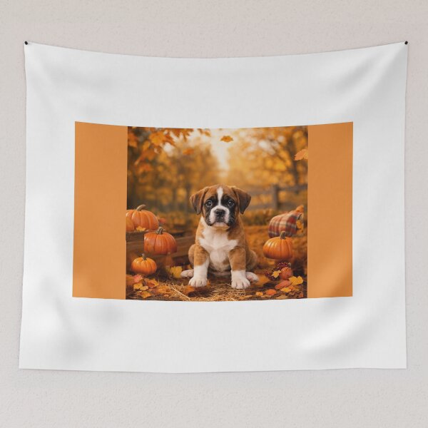 Aperçu de l'œuvre chiot boxer d'automne créée et vendue par csa digital products.