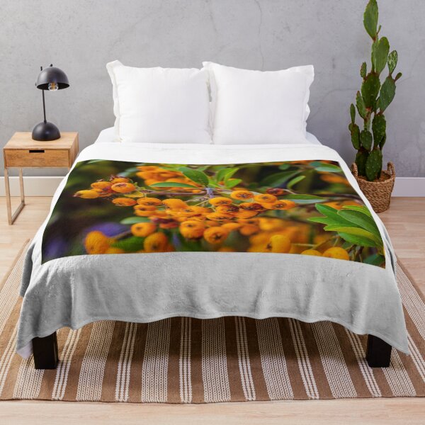 Item preview, Bright Orange Berries on a Lush Green Bush — Close-Up Nature Portrait of Autumn Colors designed and sold by Nmallia.
