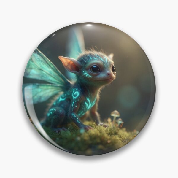 Item preview, Fantastic Creature - Small Luminous Winged Animal in the Moss designed and sold by Malisa345.