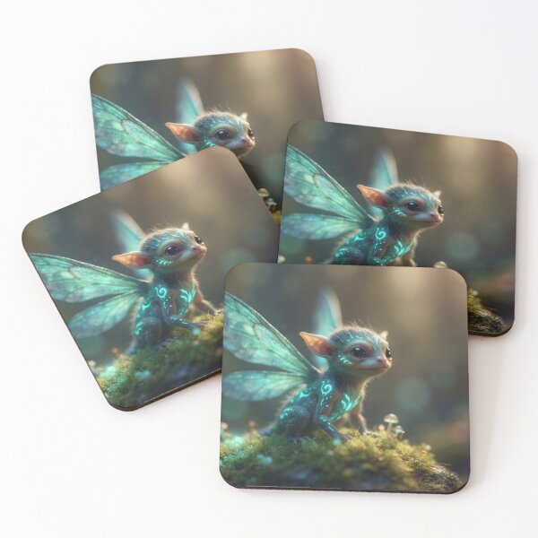 Item preview, Fantastic Creature - Small Luminous Winged Animal in the Moss designed and sold by Malisa345.