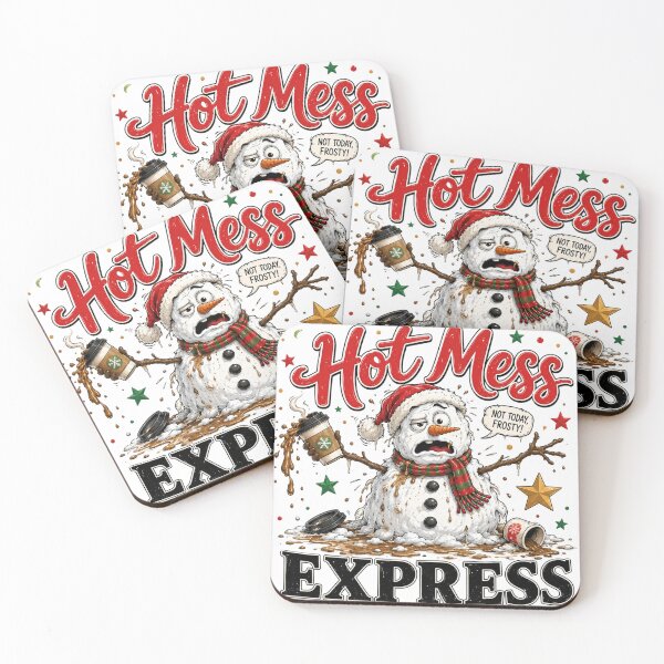 Item preview, Funny Hot Mess Express Snowman Christmas Coffee designed and sold by DYAFLK.