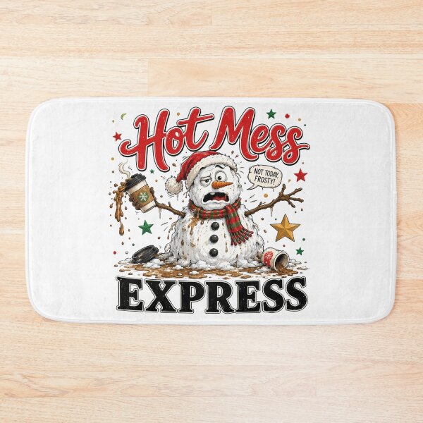 Item preview, Funny Hot Mess Express Snowman Christmas Coffee designed and sold by DYAFLK.
