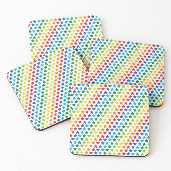 Item preview, Rainbow Stars Pattern, Yellow Red Blue and Green Stars Design, Unicorn Stars designed and sold by bestggraphico.