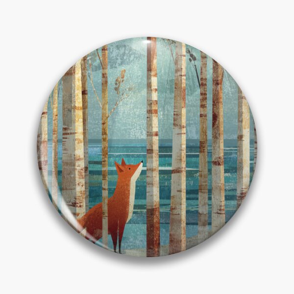 Item preview, Coastal Birches Forest Red Fox Oceanic Horizon View designed and sold by GrinGalore.