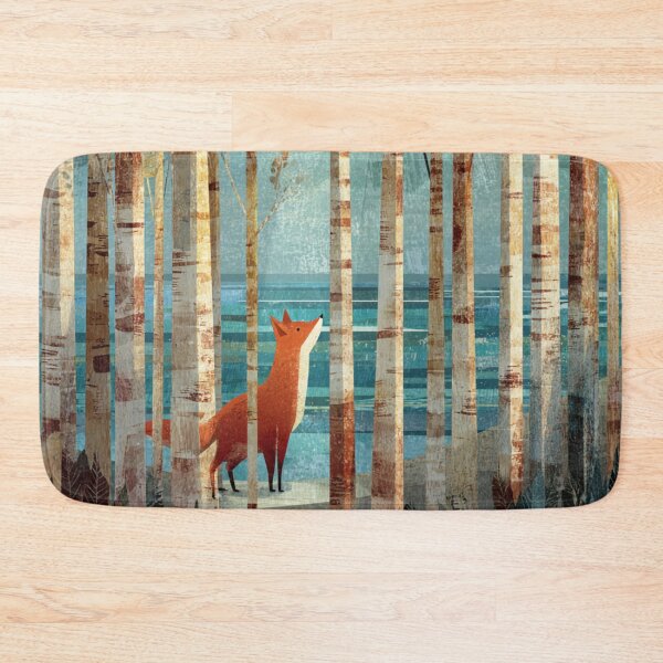 Item preview, Coastal Birches Forest Red Fox Oceanic Horizon View designed and sold by GrinGalore.
