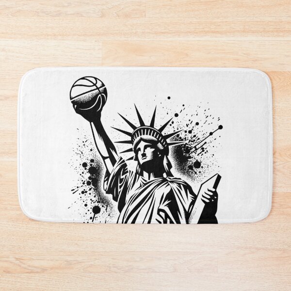 Item preview, Liberty statue holding up a basketball majestic t-shirt and stickers designed and sold by Knowvhere.