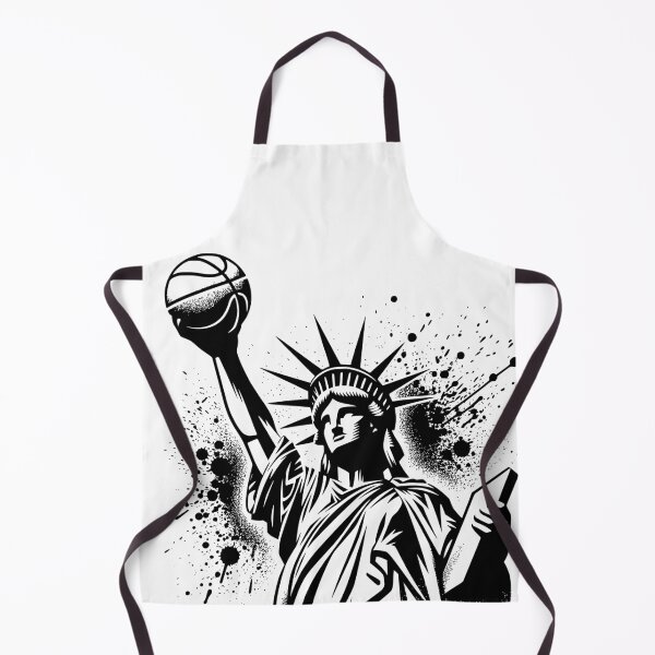 Item preview, Liberty statue holding up a basketball majestic t-shirt and stickers designed and sold by Knowvhere.