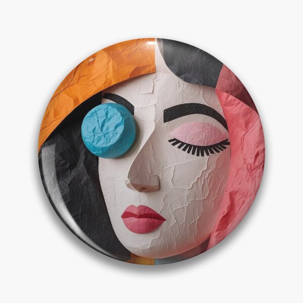 Item preview, Chromatic Reverie: Abstract Collage Portrait Wall Art in Bold Modern Colors designed and sold by Tootley.