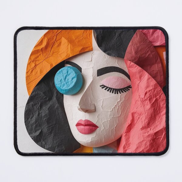 Item preview, Chromatic Reverie: Abstract Collage Portrait Wall Art in Bold Modern Colors designed and sold by Tootley.