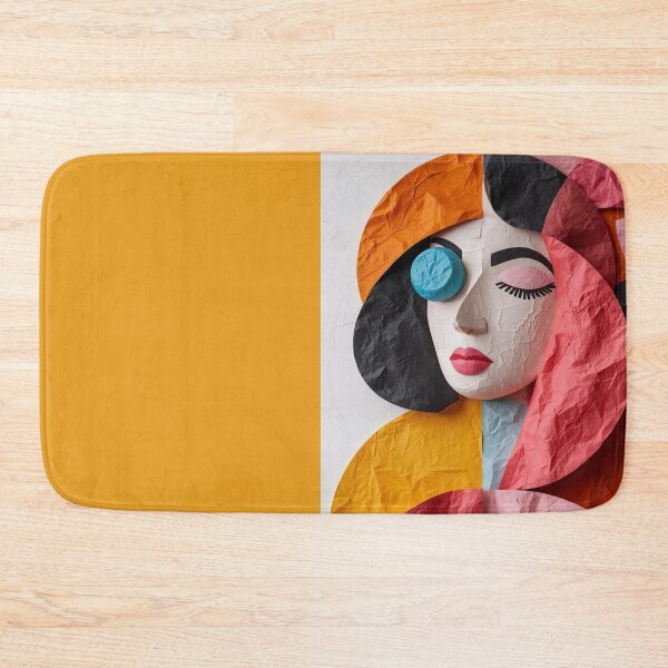 Item preview, Chromatic Reverie: Abstract Collage Portrait Wall Art in Bold Modern Colors designed and sold by Tootley.