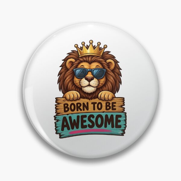 Item preview, CHUBBY LION - BORN TO BE AWESOME designed and sold by KISHNAY-FASHION.