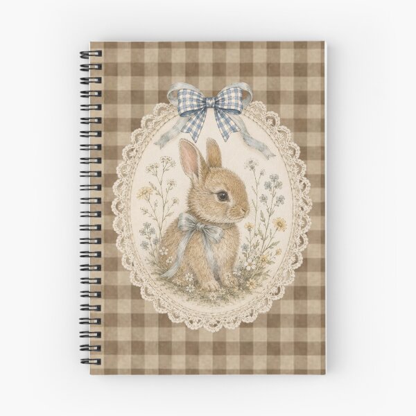 Item preview, Vintage Bunny with Blue Bow Cottagecore Floral designed and sold by Luxnox.