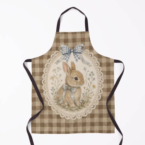 Item preview, Vintage Bunny with Blue Bow Cottagecore Floral designed and sold by Luxnox.