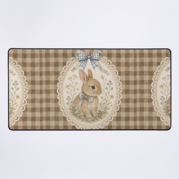Item preview, Vintage Bunny with Blue Bow Cottagecore Floral designed and sold by Luxnox.
