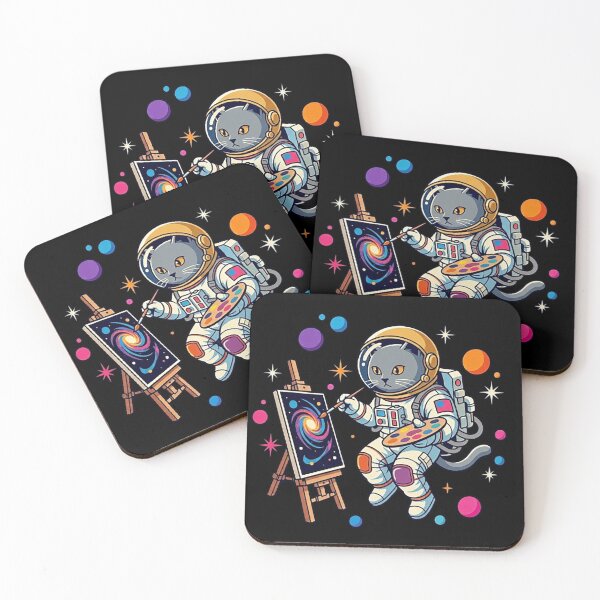 Item preview, Astronaut Cat Painting Galaxy – Whimsical Cosmic Illustration designed and sold by Dogandesighn.
