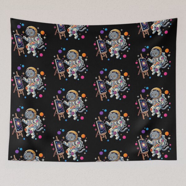 Item preview, Astronaut Cat Painting Galaxy – Whimsical Cosmic Illustration designed and sold by Dogandesighn.