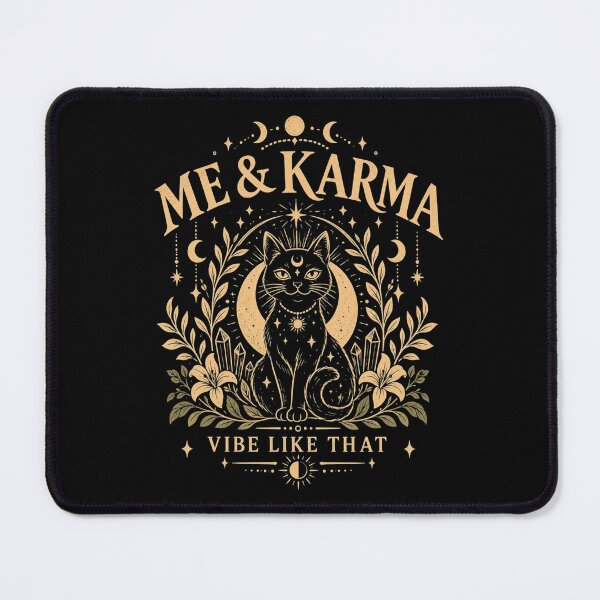 Item preview, Me and Karma Vibe Like That, Funny Cat Quote, Minimalist Cat, Cozy Casual Pullover, Cute Cat Lover, Gift for Women designed and sold by Cchotlan.