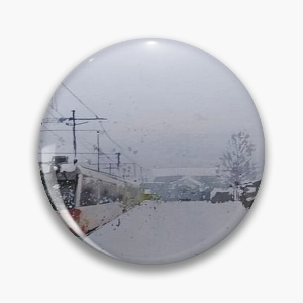 Item preview, Watercolor Tram in Heavy Snow Landscape designed and sold by SlavaArt.