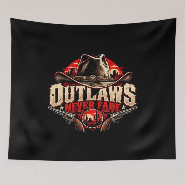 Item preview, Outlaws Never Fade – Western Gunslinger designed and sold by Pandaburba.