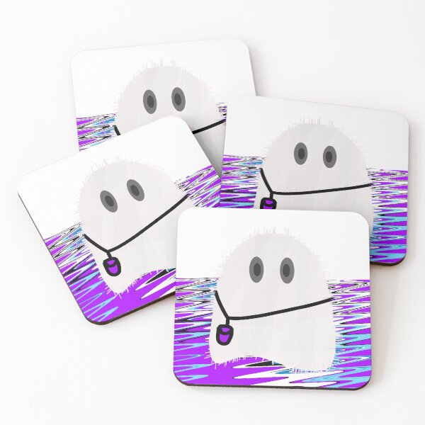 Item preview, Cute Ghost Purple Pouch Psychedelic Floor designed and sold by MigWhimsy.