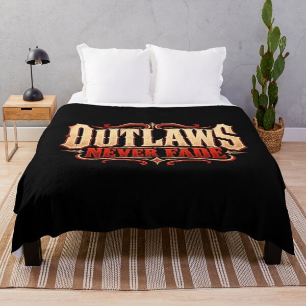 Item preview, Outlaws Never Fade – Western Quote designed and sold by Pandaburba.