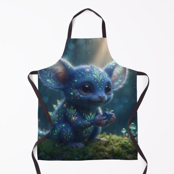 Item preview, Small, luminous blue creature - a fantastic animal in an enchanted forest designed and sold by Malisa345.